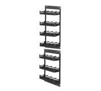YYLMKMFC-AE Étagère de Rangement for Armoire Haute, 3 à 7 Niveaux, Organisateur d'armoire, Panier de Rangement for Garde-Manger avec cloisons, Rails coulissants d'amortissement(260x485x7tier)