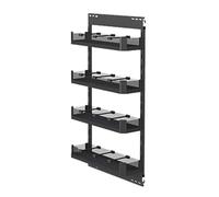 YYLMKMFC-AE Étagère de Rangement for Armoire Haute, 3 à 7 Niveaux, Organisateur d'armoire, Panier de Rangement for Garde-Manger avec cloisons, Rails coulissants d'amortissement(110x485x4tier)