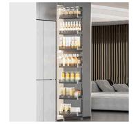 YYLMKMFC-AE Panier Coulissant for Armoire étroite à 7 Niveaux, Support de Rangement Haut avec Bandes de séparation, Organisateur extractible for Cuisine, Salle de Bains, Garde-Manger(114x540x7tier)