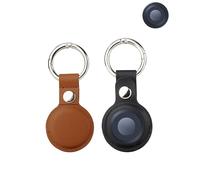 yystao Lot de 2 coques de protection en cuir PU pour Motorola Moto Tag Design anti-perte (noir & marron)