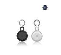 yystao Lot de 2 coques de protection en silicone pour localisateur de clés Motorola, avec lanière (blanc et noir)
