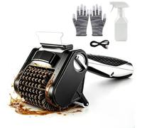 YYSWSAKY Brosse Électrique pour Barbecue, Brosse Nettoyante Électrique Barbecue sans Fil avec Tête et Grattoir en Acier Inoxydable, 450 TR/Min, 150 Min Autonomie, Gants et Flacon Pulvérisateur Inclus