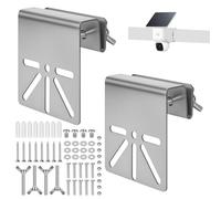 YYTECH 2 PièCes Support de gouttière en Acier Inoxydable pour Eufy Security SoloCam S340, Montage sans perçage - Compatible avec Les caméras dôme IP-PTZ en Plein air - Résistant aux intempéries
