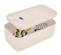 YYTECH Mini coffre-fort Petite boîte verrouillable en ABS Boîte verrouillable avec serrure à combinaison à 3 chiffres pour caissette à argent, téléphone portable, objets de valeur 24x14x10cm