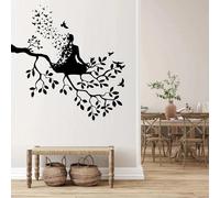 YYZOVBNN Arbre de vie Zen sticker mural décor à la maison mur Art décalcomanie cadeau Yoga mouvement méditation oiseau volant salon Studio Mural