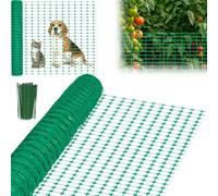 YZNAHRE Filet de clôture de chantier, vert, 30 m x 1 m, filet de protection indéchirable, en polypropylène, avec 30 piquets et 100 serre-câbles, pour jardin et chantier