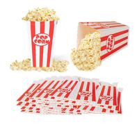 YZROHYI Lot de 30 Boite Carton Pop Corn Gobelet,Pot Popcorn Box Petite,Sac à Popcorn Conteneurs,Boîte à Rayures,Sacs de Bonbons,Sac Carton pour Collation,Sacs de Papier de Maïs éclatés-7x 5x 11.5 cm