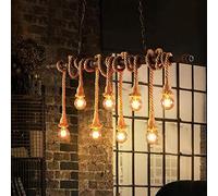 YZSJ E27 Corde De Chanvre Lampe Suspension Vintage Rétro Lumière Industriel De Fer Antique Lustre Au Plafond Réglable en Hauteur Tissé À La Main Bar Cuisine Salle À Manger Pendentif Luminaire