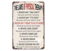 YZWRWRMKTB The Laws Of PT Metal Sign Vintage Physical Rules Retro Wall Decor for Clinic Office Man Cave Gift 8 X 12 inch