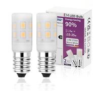 YzzYzz Ampoule LED E14 pour Réfrigérateur, Blanc Chaud 2700K, 1.8W équivalent à 25W, 245 lumens, Petit LED E14 pour Frigo/Lampe de Sel/Veilleuse Enfants, 2 pièces
