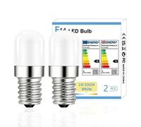 YzzYzz Ampoules LED E14 blanc froid 5000 K E14 pour réfrigérateur, 1 W de remplacement pour lampes halogènes 15 W, ampoule LED 120 lumens pour réfrigérateur, non dimmable, 230 V AC,2 pièces.
