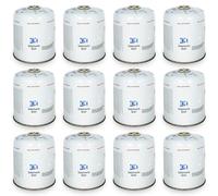 Z.M.C Lot de 12 cartouches de gaz 450 g, gaz propane/butane 900 ml, cartouche de gaz EN417, filetage européen, raccord fileté européen, cartouche à visser pour désherbeur, boîte de gaz sous pression