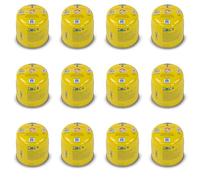 Z.M.C Lot de 12 cartouches de gaz butane - 190 g - Type C200 EN417 - Avec valve de sécurité - Idéales pour brûleurs à gaz, réchaud de camping, évaporateur, chalumeau à souder, réchaud à gaz