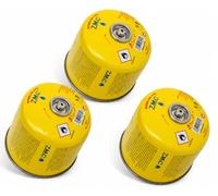 Z.M.C Lot de 3 cartouches de gaz butane propane 300 g 600 ml Valve à vis | Filetage européen de 7/16" - Fermeture automatique sûre - Durée de combustion : 3 à 7 h - Résistant au froid
