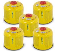 Z.M.C Lot de 5 cartouches de gaz butane propane 300 g 600 ml Valve à vis | Filetage européen de 7/16" - Fermeture automatique sûre - Durée de combustion : 3 à 7 h - Résistant au froid