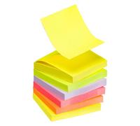 Post-it Notes repositionnables Z-Notes 76 x 76 mm - Assorties Néon - Lot 6 blocs de 100 feuilles