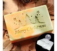 Z0204SS Tampon de savon en acrylique avec poignée Motif Noël | Tampons acryliques en résine, savon créatif, pour enfants, garçons et filles, empreintes biologiques naturelles