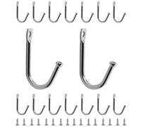 ZAAWUUT Mini crochets muraux, crochet vintage en fer pour accrocher de | Lot de 16 crochets muraux vintage en métal, mini supports demi-cercle pour accrocher des bijoux, colliers, clés, 3,5 x 2,4 cm