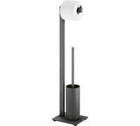 ZACK Acier inoxydable Garniture de WC LINEA Brosse à WC Butler noir 40572