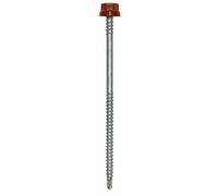 Zacrovis bois 6.5x100 ETANCO - Tête ral 8012 rouge tuile - 100 pièces - 551226054