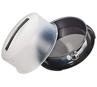 Zenker Moule à charnière avec couvercle de transport Ø 28 cm DELUXE, Moule à pâtisserie avec fond plat émaillé et couvercle de transport, Moule à gâteau rond pour des gâteaux moelleux à emporter (Coul