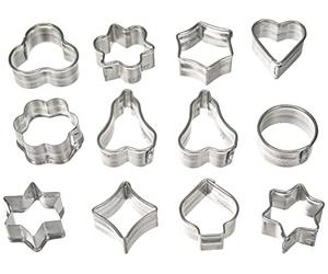 ZADO Zenker 7733 Pâtisserie Mini-Emporte-Pièce-Set Plaque de Tôle Argent 4 x 4 x 1,7 cm 12 Pièces