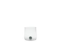 Zafferano Bilia Lot de 6 Gobelets en Verre Borosilicate Fait Main Décorés avec Boule de Verre Colorée à l'intérieur, 44 cl H 90 mm D 88 mm (Gris)