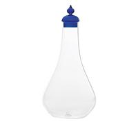 Zafferano Bouteille Collection Pirolo en verre borosilicate soufflé à la main couleur Bleu, design raffiné inspiré des échecs, élégance de la table
