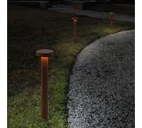 Zafferano Ciottolo - Borne LED d'extérieur IP54 7W 3000K design moderne en aluminium pour jardins et allées - 50 cm Gris foncé