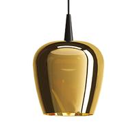 Zafferano Lampe À Suspension Bilia 230V Led 8W 2700K Verre Borosilicaté Noir Et Or Antique Design En Cloche Moderne Haute Efficacité Cri 90