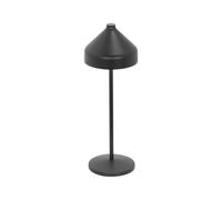 Zafferano, Lampe Amelie, Lampe de Table Rechargeable Sans Fil avec Contrôle Tactile, Convient pour Salon et Extérieur, Variateur, 2200-3000 K, Hauteur 34 cm, Couleur Noir