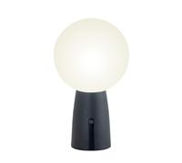 Zafferano, Lampe Olimpia Pro, Lampe de Table Rechargeable et Sans Fil avec Contrôle Tactile, Convient pour le Salon et l'Extérieur, Dimmer, 3000 K, Hauteur 26 cm, Couleur Gris Foncé