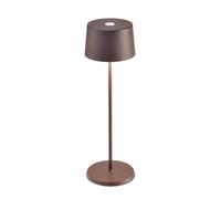 ZAFFERANO set de 3 lampes de table OLIVIA (Corten - Aluminium peint et polycarbonate)