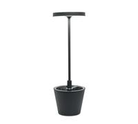 Zafferano, Lampe Poldina Reverso, Lampe de Table Rechargeable et Sans Fil avec Contrôle Tactile, Adaptée pour le Salon et l'Extérieur, Dimmer, 2200-3000 K, Hauteur 35 cm, Couleur Gris Foncé