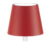 Zafferano, Lampe Poldina Stopper, Lampe-Capuchon Rechargeable Sans Fil avec Contrôle Tactile, Convient pour Salon et Extérieur, Variateur, 2200-3000 K, Hauteur 11 cm, Couleur Rouge