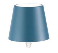 Zafferano, Lampe Poldina Stopper, Lampe-Capuchon Rechargeable Sans Fil avec Contrôle Tactile, Convient pour Salon et Extérieur, Variateur, 2200-3000 K, Hauteur 11 cm, Couleur Bleu Avio