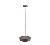 Zafferano, Lampe Swap Pro, Lampe de Table Rechargeable et Sans Fil avec Contrôle Tactile, Convient pour le Salon et l'Extérieur, Dimmer, 2700 K, Hauteur 32,5 cm, Couleur Corten