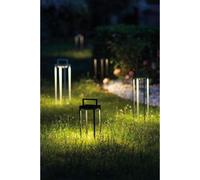 Zafferano - Lanterne Solaire 2 Led 56,4 Cm - Applique Et Lampe De Table 2W Avec Batterie Et Capteur Crépusculaire - Corten