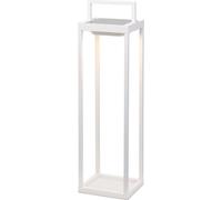 Zafferano - Lanterne Solaire 2 Led, 56,4 Cm - Lampe Murale Et De Table 2W Avec Batterie Et Capteur Crépusculaire - Blanc