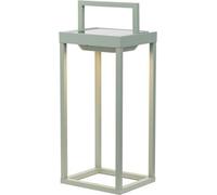 Zafferano - Lanterne Solaire À 2 Led, 37,3 Cm - Lampe Murale Et De Table À Piles 2W Avec Capteur Crépusculaire - Vert Sauge