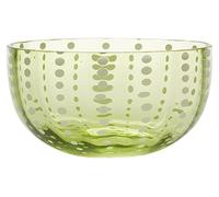Zafferano Lot De 6 Bols Perle Vert Pomme En Verre Artisanal, Design Élégant Et Raffiné Pour Tables Modernes Et Uniques - Collection Perle 6X