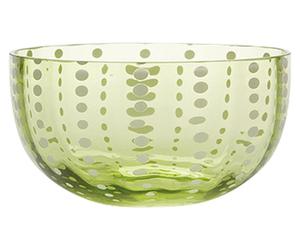 Zafferano Lot De 6 Bols Perle Vert Pomme En Verre Artisanal, Design Élégant Et Raffiné Pour Tables Modernes Et Uniques - Collection Perle 6X