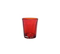 Zafferano Lot de 6 Verres Tumbler Série Bei en Verre coloré Rouge, Fabrication Artisanale à la Main, Design raffiné pour la Table Quotidienne