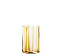 Zafferano Lot de 6 Verres Tumbler Tirache en Verre coloré Fait à la Main, Teinte Ambre, Design élégant et raffiné pour Votre Table