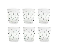 Zafferano Lot de verres de fête en verre borosilicate au design à pois (vert)