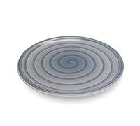 Zafferano Mannaggia Li Pescetti - Assiette en Porcelaine, Diamètre 270 mm, Couleur Gris, Motif de la Mer, Lavable au Lave-vaisselle - Ensemble 6 Pièces