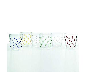 Zafferano Party Bicchiere Tumbler 45 Cl Set 6 Pz In Vetro Multicolore