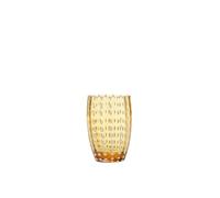 Zafferano Perle Tumbler en Verre - Verre Coloré Transparent Fait Main, cl 32 h 109mm d 71mm - Set 6 Pièces - Amber