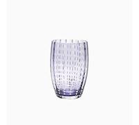 Zafferano Perle Tumbler en Verre - Verre Coloré Transparent Fait Main, cl 32 h 109mm d 71mm - Set 6 Pièces - Lavande