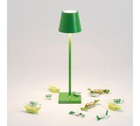 Zafferano Lampe de table Poldina Micro LD0490V3, LED rechargeable sans fil, tactile, Vert
